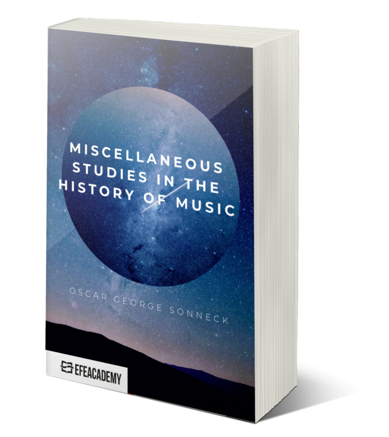 Miscellaneous Studies In The History Of Music